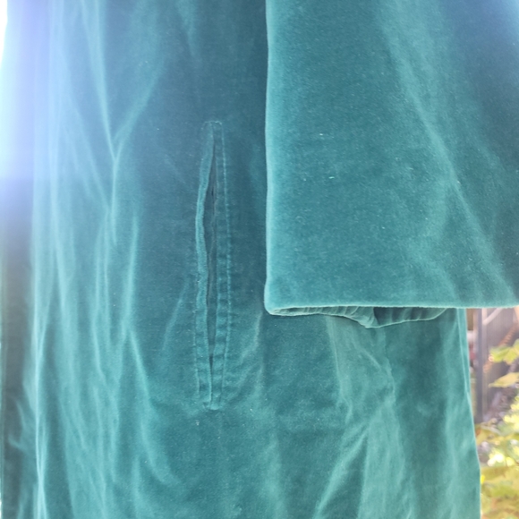 Vintage 1940s Neusteters Dark Green Velvet Hooded  Opera Swing Coat No Size Tag - Picture 5 of 10